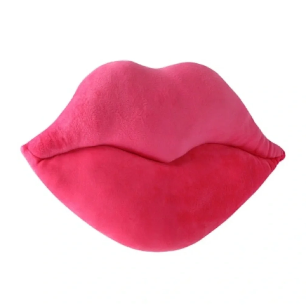Pink Lips Decor Pillow Velvety Double Sided Throw Pillow Decor